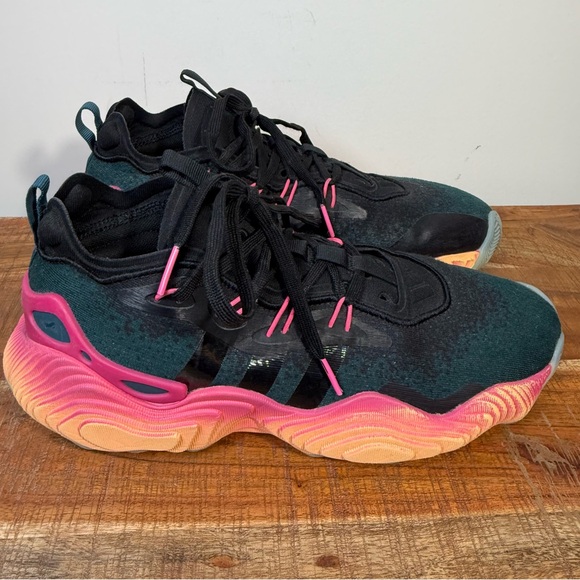 adidas Other - Adidas Trae Young Basketball Black and Pink Sneakers, Men’s 8.5